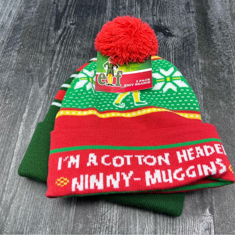 Elf Movie Beanies- 2 Pack - NWT  - Christmas - Buddy the Elf